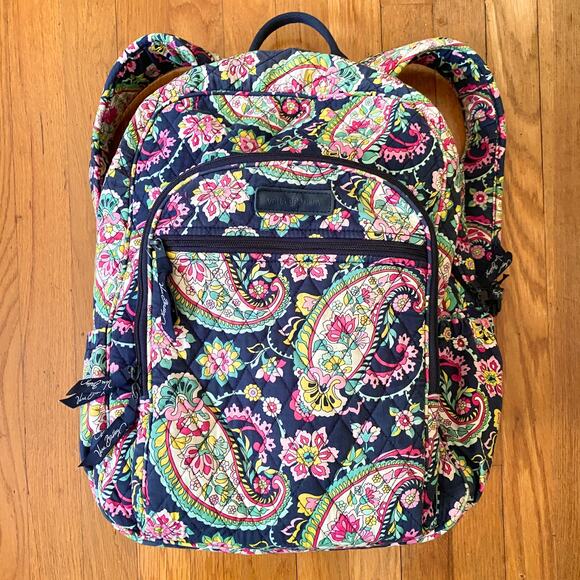 Vera Bradley Petal Paisley Quilted Cotton Campus Backpack main image 6